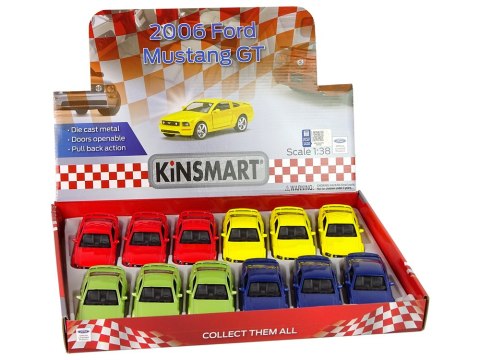 Metalowe Autko Ford Mustang GT 2006 1:38 4 Kolory Napęd HXKT041 LEAN Toys