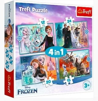 Puzzle 4w1 Niezwykły świat Kraina Lodu Trefl