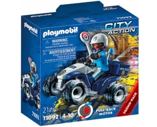 Zestaw z figurką City Action 71092 Policyjny Speed Quad Playmobil