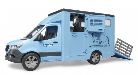 Samochód Mercedes Benz Sprinter do przewozu koni z figurką konia BRUDER Samochód Mercedes Benz Sprinter do przewozu koni z figurką konia BRUDER