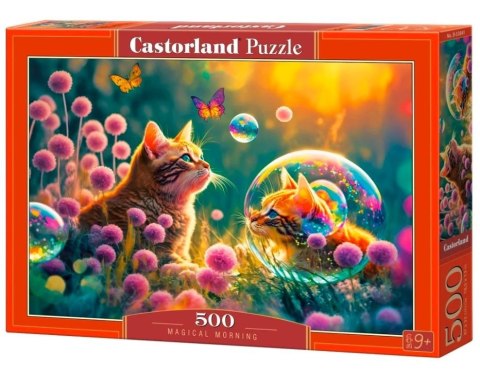 Puzzle 500 elementów Kot magiczny poranek Castor