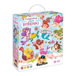 Puzzle 60 elementów Magiczne puzzle - Syrenki CzuCzu