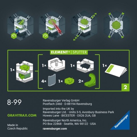 Zestaw konstrukcyjny Gravitrax PRO Dodatek Rozdzielacz Ravensburger Polska