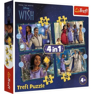 Puzzle 4w1 Marzenia się spełniają Disney Trefl