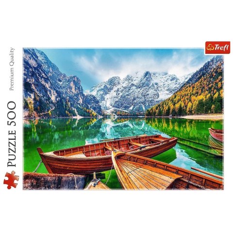 Puzzle 500 elementów Jezioro Braies Włochy Trefl