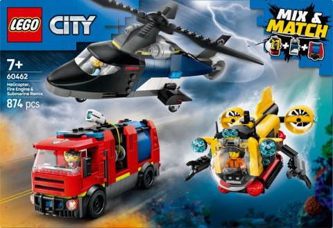 Klocki City 60462 Zestaw z helikopterem, wozem strażackim i łodzią LEGO