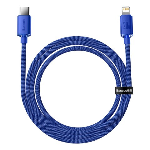 Kabel przewód do szybkiego ładowania i transferu danych USB-C Iphone Lightning 20W 1.2m niebieska BASEUS