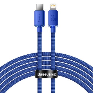 Kabel przewód do szybkiego ładowania i transferu danych USB-C Iphone Lightning 20W 2m niebieski BASEUS