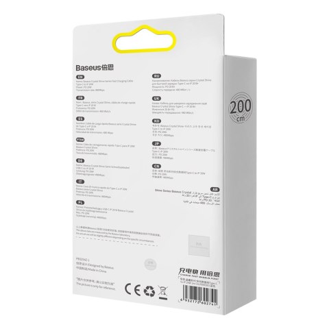 Kabel przewód do szybkiego ładowania i transferu danych USB-C Iphone Lightning 20W 2m niebieski BASEUS