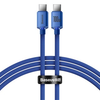 Kabel przewód do szybkiego ładowania i transferu danych USB-C USB-C 100W 1.2m niebieski BASEUS