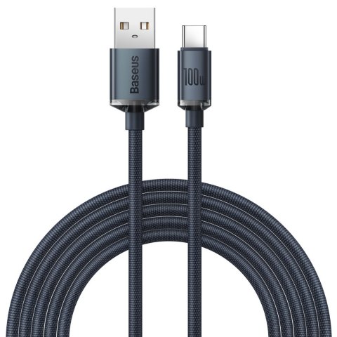 Kabel przewód do szybkiego ładowania i transferu danych USB USB-C 100W 2m czarny BASEUS