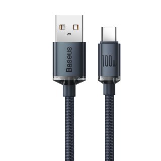 Kabel przewód do szybkiego ładowania i transferu danych USB USB-C 100W 2m czarny BASEUS