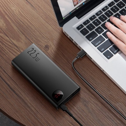 Adaman powerbank z szybkim ładowaniem 20000mAh 22.5W kabel USB-C 0.3m czarny BASEUS