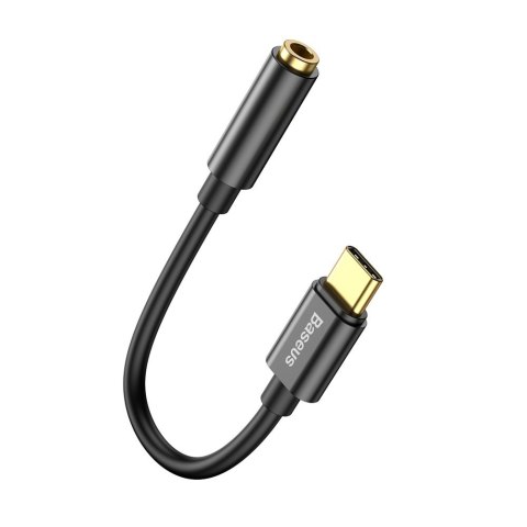 Adapter do słuchawek przejściówka L54 z USB-C na gniazdo audio jack 3.5mm DAC czarny BASEUS