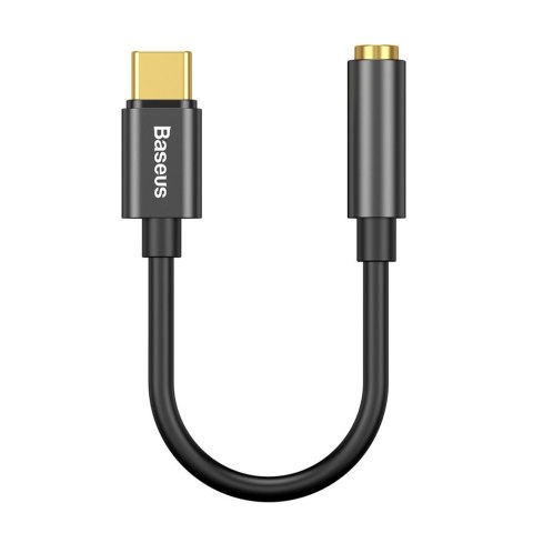 Adapter do słuchawek przejściówka L54 z USB-C na gniazdo audio jack 3.5mm DAC czarny BASEUS