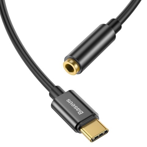 Adapter do słuchawek przejściówka L54 z USB-C na gniazdo audio jack 3.5mm DAC czarny BASEUS