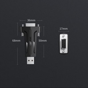 Adapter konwerter przejściówka DB9 RS-232 na USB - czarny UGREEN