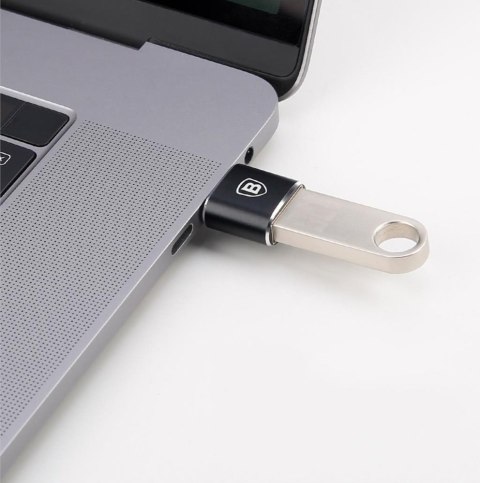 Adapter przejściówka ze złącza USB na USB-C OTG - czarny BASEUS