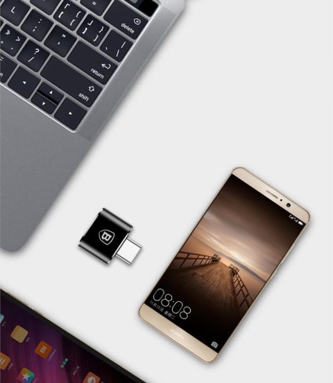 Adapter przejściówka ze złącza USB na USB-C OTG - czarny BASEUS