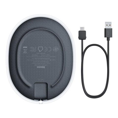 Bezprzewodowa ładowarka Jelly Qi 15W do telefonu słuchawek + kabel USB - USB-C czarny BASEUS