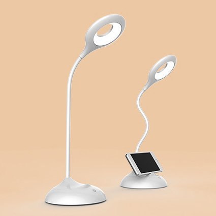 Bezprzewodowa lampka LED kosmetyczna do czytania pracy + kabel micro USB - biały HURTEL