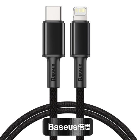 Kabel przewód do iPhone USB-C - Lightning szybkie ładowanie 20W 1m - czarny BASEUS