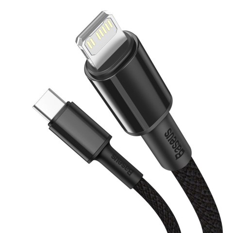 Kabel przewód do iPhone USB-C - Lightning szybkie ładowanie 20W 1m - czarny BASEUS