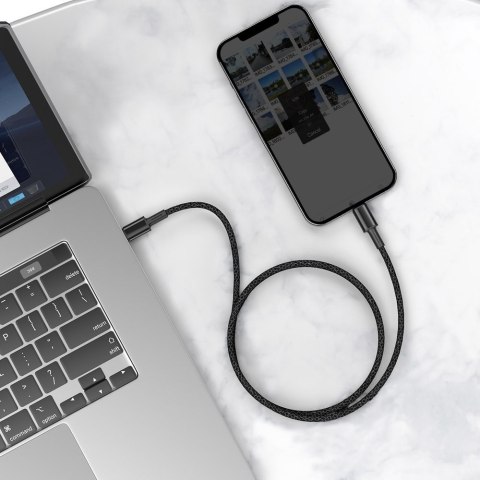 Kabel przewód do iPhone USB-C - Lightning szybkie ładowanie 20W 1m - czarny BASEUS