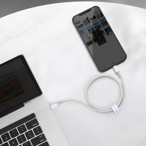 Kabel przewód do iPhone USB-C - Lightning szybkie ładowanie 20W 2m - biały BASEUS