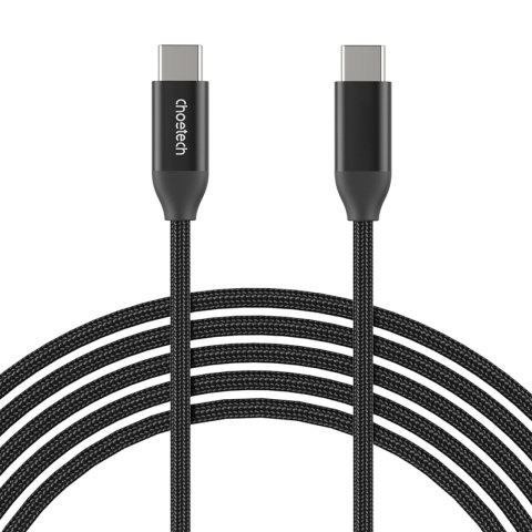 Kabel przewód do ładowania i transmisji danych USB-C 1m - czarny CHOETECH