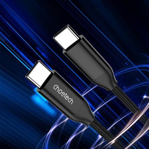 Kabel przewód do ładowania i transmisji danych USB-C 1m - czarny CHOETECH