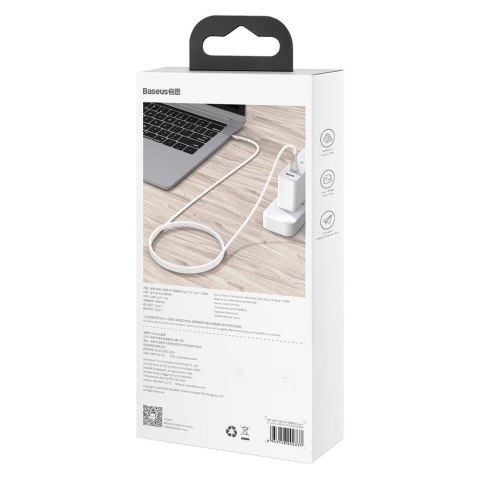 Przewód kabel USB-C - USB-C Cafule Metal Data Power Delivery 100W 2m - czarny BASEUS