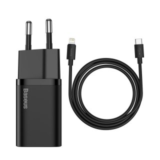 Szybka ładowarka do Iphone Super Si 1C 20W Power Delivery + kabel USB-C - Lightning 1m czarny BASEUS