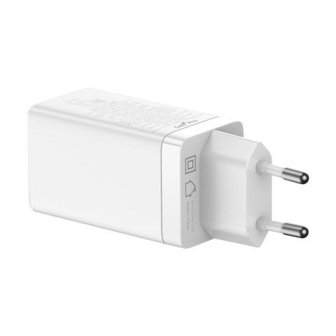 Szybka uniwersalna ładowarka sieciowa GaN3 PRO 2x USB-C / USB + kabel USB-C 65W - biały BASEUS