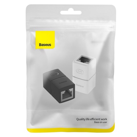 Złączka łącznik kabli sieciowych LAN Ethernet RJ-45 AirJoy czarna - ZESTAW 2szt BASEUS