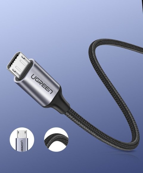 Kabel przewód USB - micro USB 1m szary UGREEN