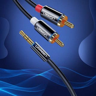 Kabel przewód audio 3.5mm mini jack - 2RCA 3m czarny UGREEN