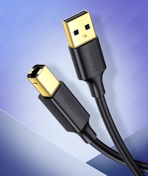 Kabel przewód do drukarki USB 2.0 - USB-B 1.5m czarny UGREEN