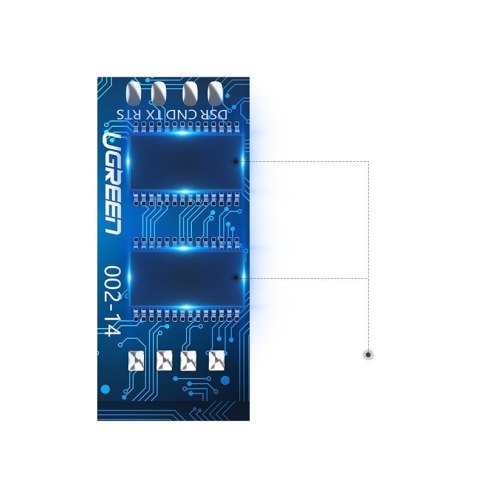 Kabel przewód konsolowy przejściówka USB - RJ45 skrętka ethernet 1.5m czarny UGREEN