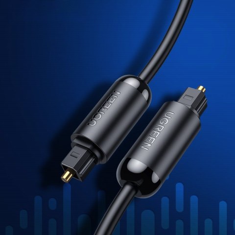 Kabel przewód optyczny audio cyfrowy światłowód Toslink SPDIF 1.5m szary UGREEN