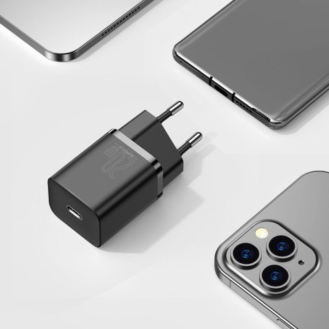 Szybka ładowarka do Iphone Super Si 1C 20W Power Delivery + kabel USB-C - Lightning 1m czarny BASEUS