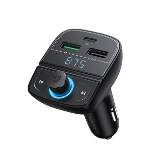 Transmiter FM MP3 Bluetooth 5.0 ładowarka samochodowa 3x USB TF microSD czarny UGREEN