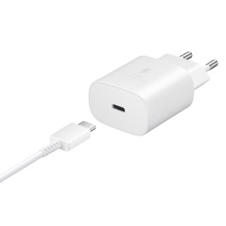 2w1 Ładowarka sieciowa 25W + kabel przewód USB-C 1m biały SAMSUNG