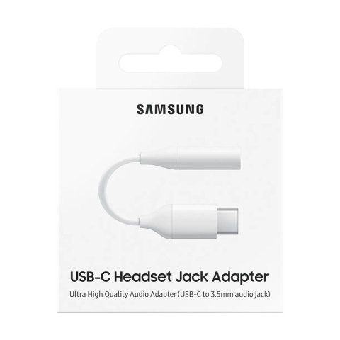 Adapter przejściówka słuchawek 3,5 mm mini jack żeński - USB-C męski biały SAMSUNG