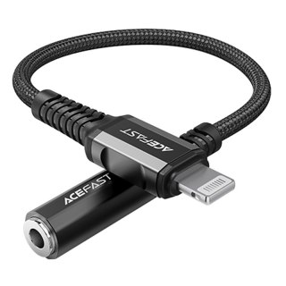 Przejściówka adapter audio AUX do iPhone MFI Lightning - 3.5mm mini jack 18cm czarny ACEFAST