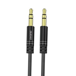 Rozciągliwy kabel przewód audio AUX mini jack 3.5mm sprężynka 150cm czarny DUDAO