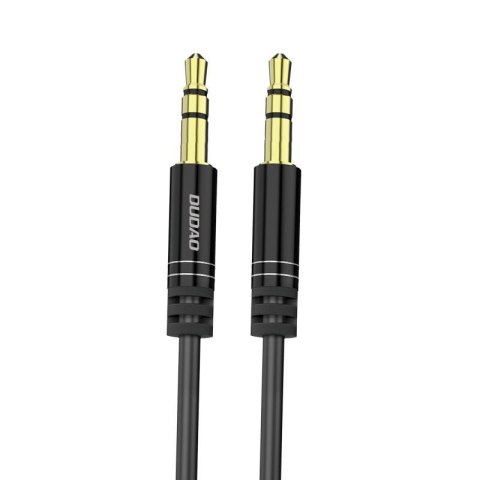 Rozciągliwy kabel przewód audio AUX mini jack 3.5mm sprężynka 150cm czarny DUDAO