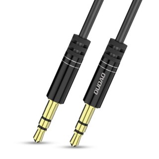 Rozciągliwy kabel przewód audio AUX mini jack 3.5mm sprężynka 150cm czarny DUDAO