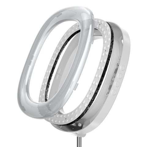 Zestaw statyw + lampa LED Ring Flash do nagrywania filmów YouTube TikTok biały DUDAO