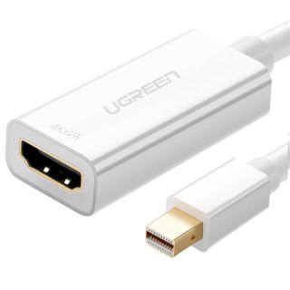 Adapter przejściówka FHD Mini DisplayPort (męski) na HDMI (żeński) biały UGREEN